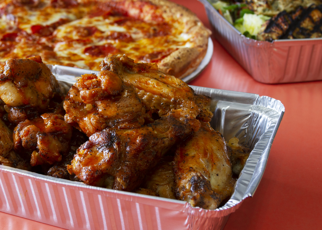 wings and pizza