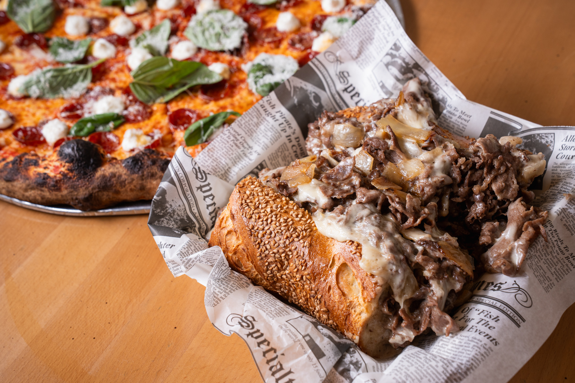 pizza and sub