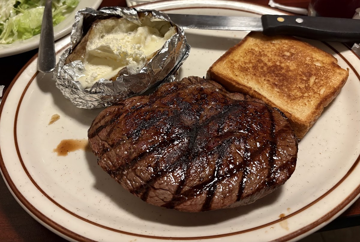 Burger and potatoes
