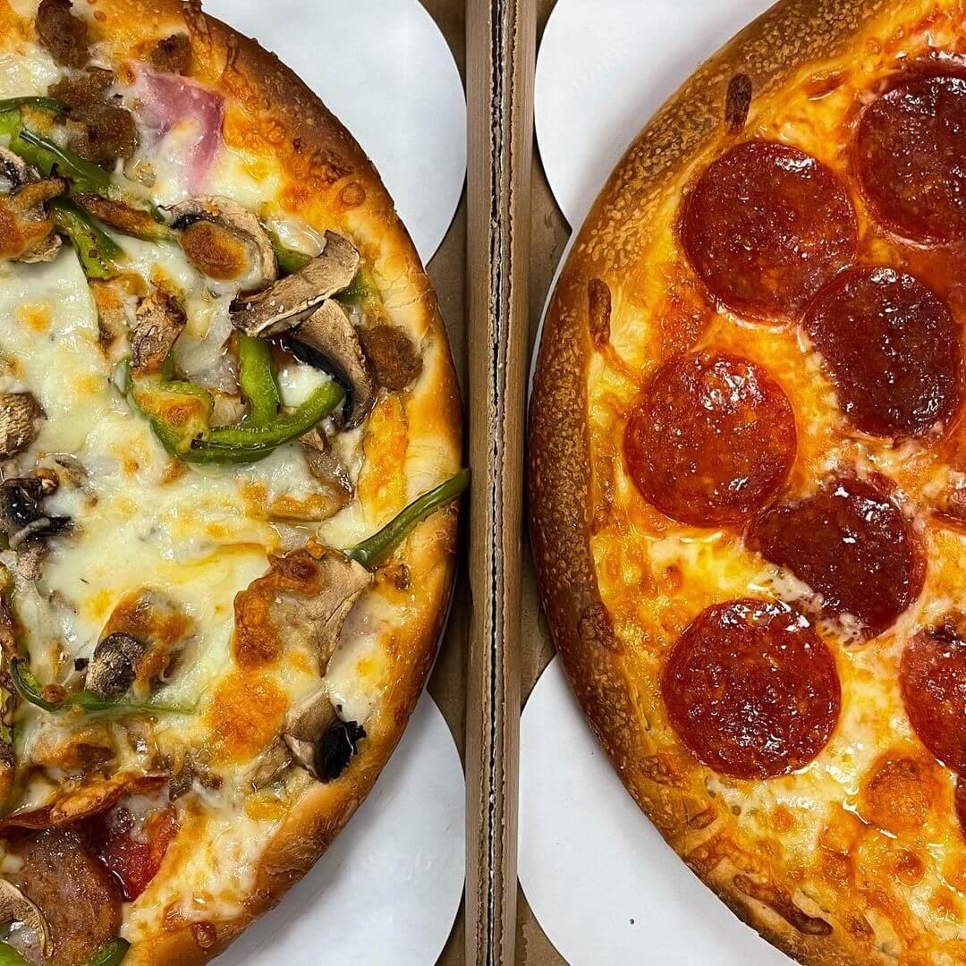 pizza side by side