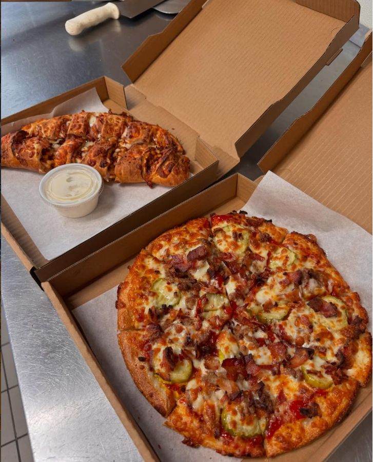 calzone and pizza