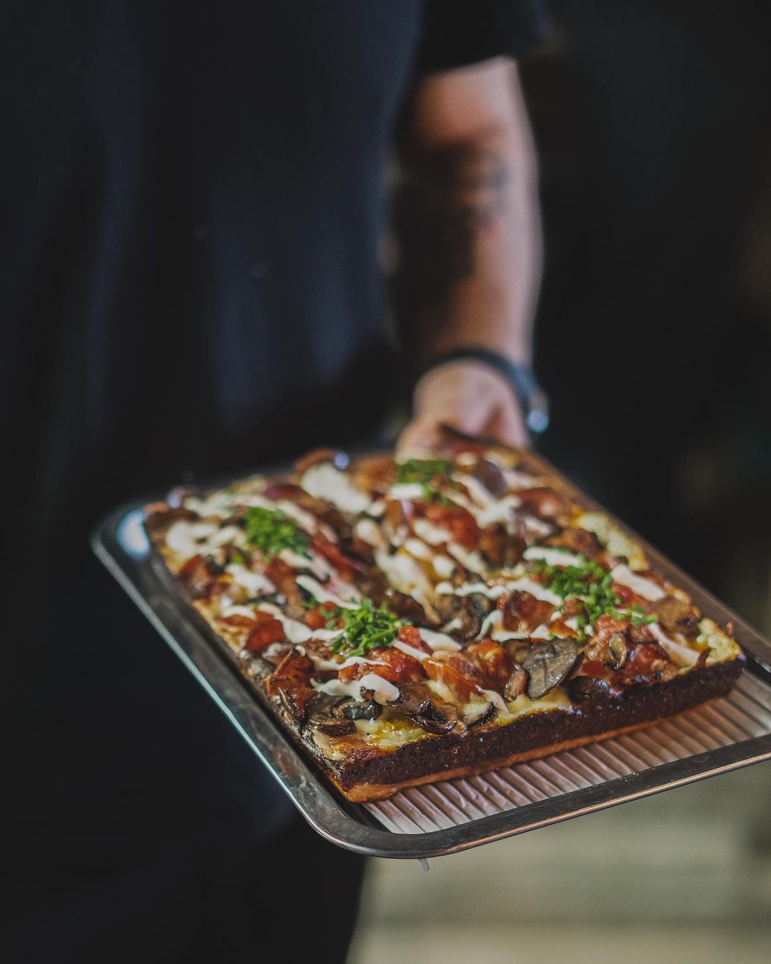 Close up of person cooking