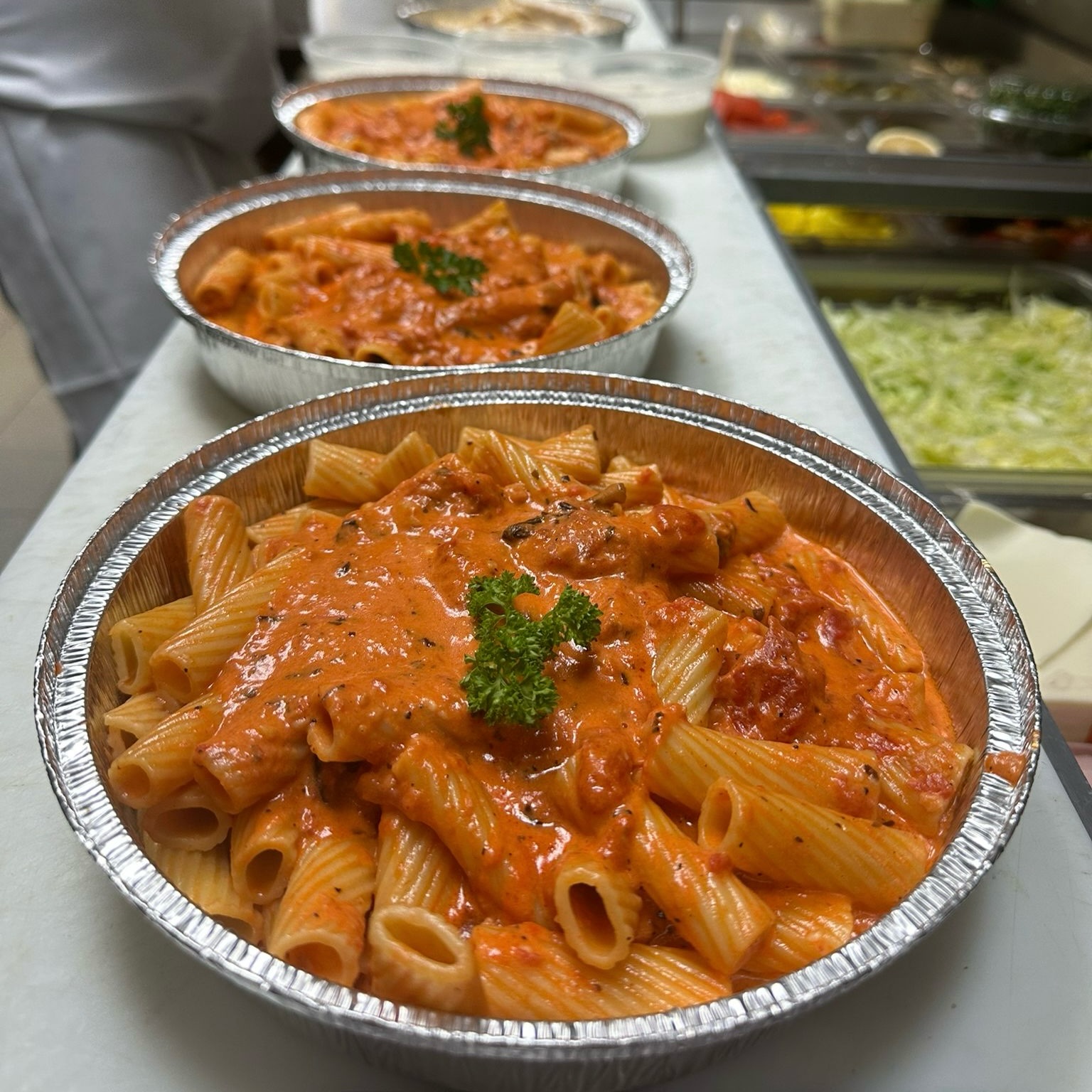 Chef preparing ingredients
